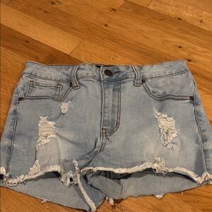 Contraband Girls High-Waisted Blue Jean Shorts Size 9